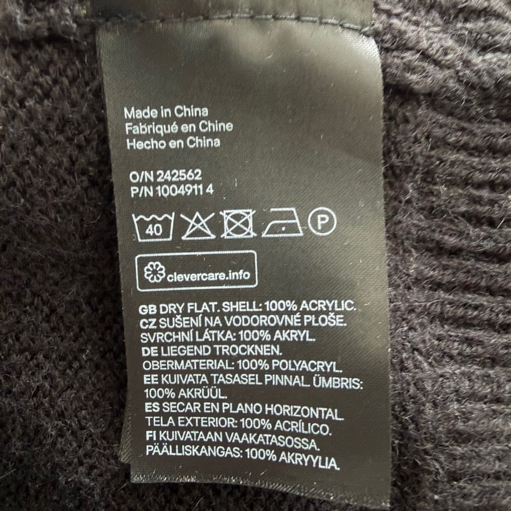 H&M Graphic Crewneck Sweatshirt Black Oversized Streetwear Pullover Logo Size S - Picture 7 of 7